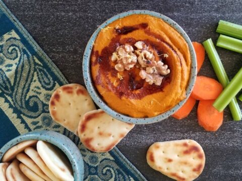 Image for Red Pepper Walnut Dip with Pomegranate Molasses {Muhammara}