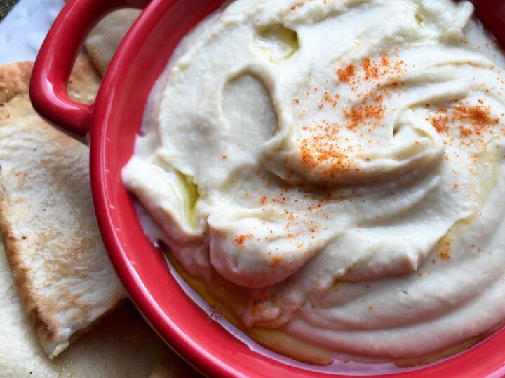 Image for Healthy Appetizer: White Bean Dip with Seasoned Pita Chips