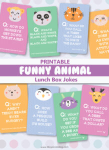 Adorable Animal Jokes Lunch Box Notes