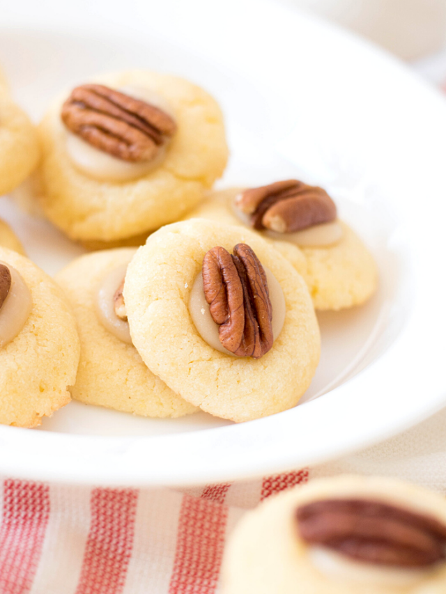 Sweet and Simple Pecan Thumbprint Cookies