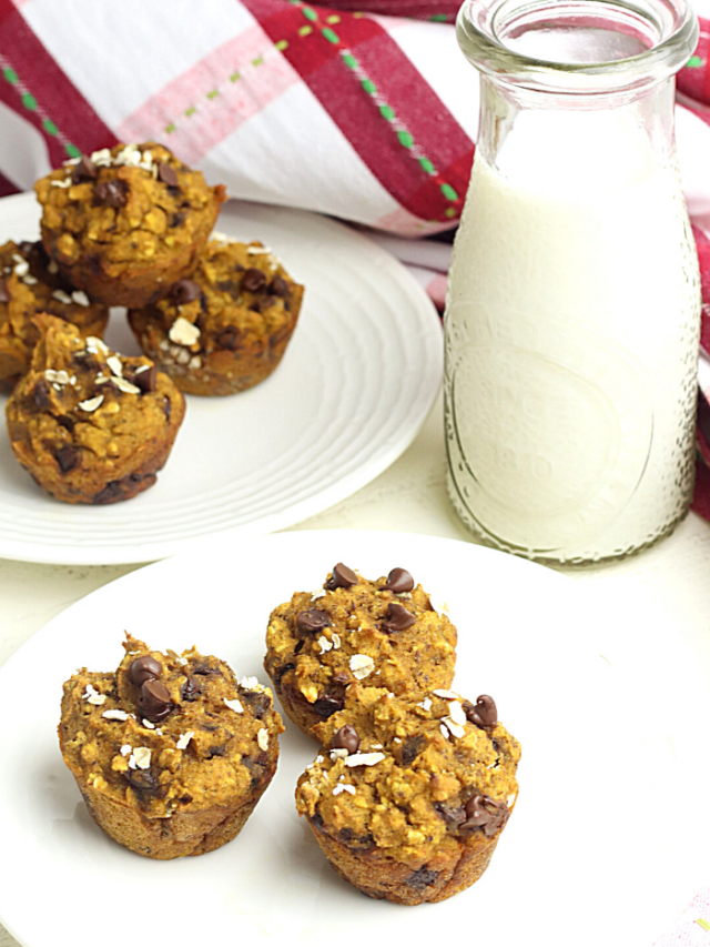 this oats and pumpkin mini muffin recipe is full of wonderful autumn flavors