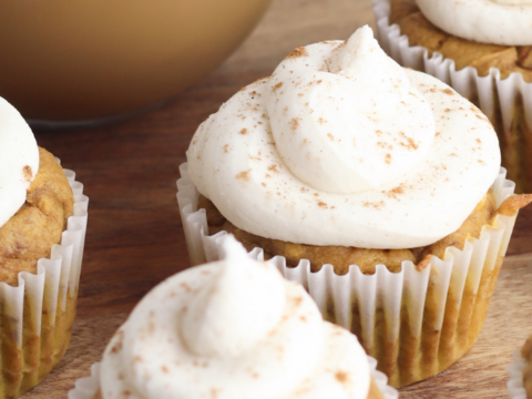 fall cupcake recipe that tastes like a pumpkin spiced latte