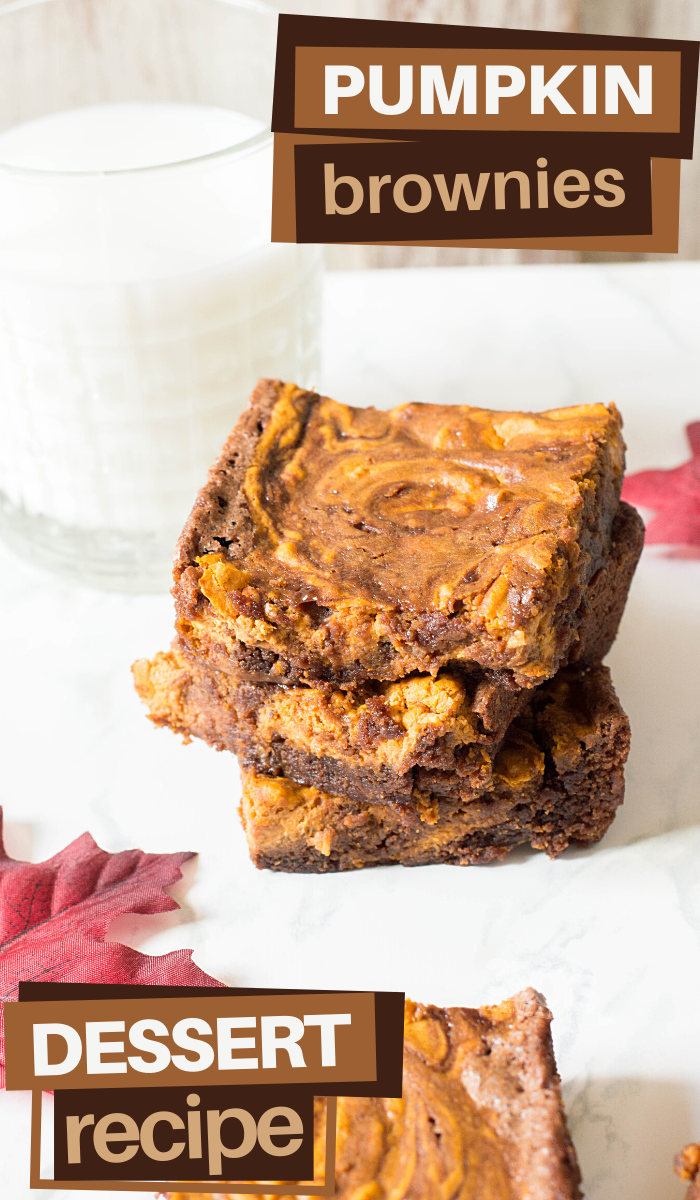 this pumpkin and chocolate brownies recipe is perfect for an indulgent Autumn dessert