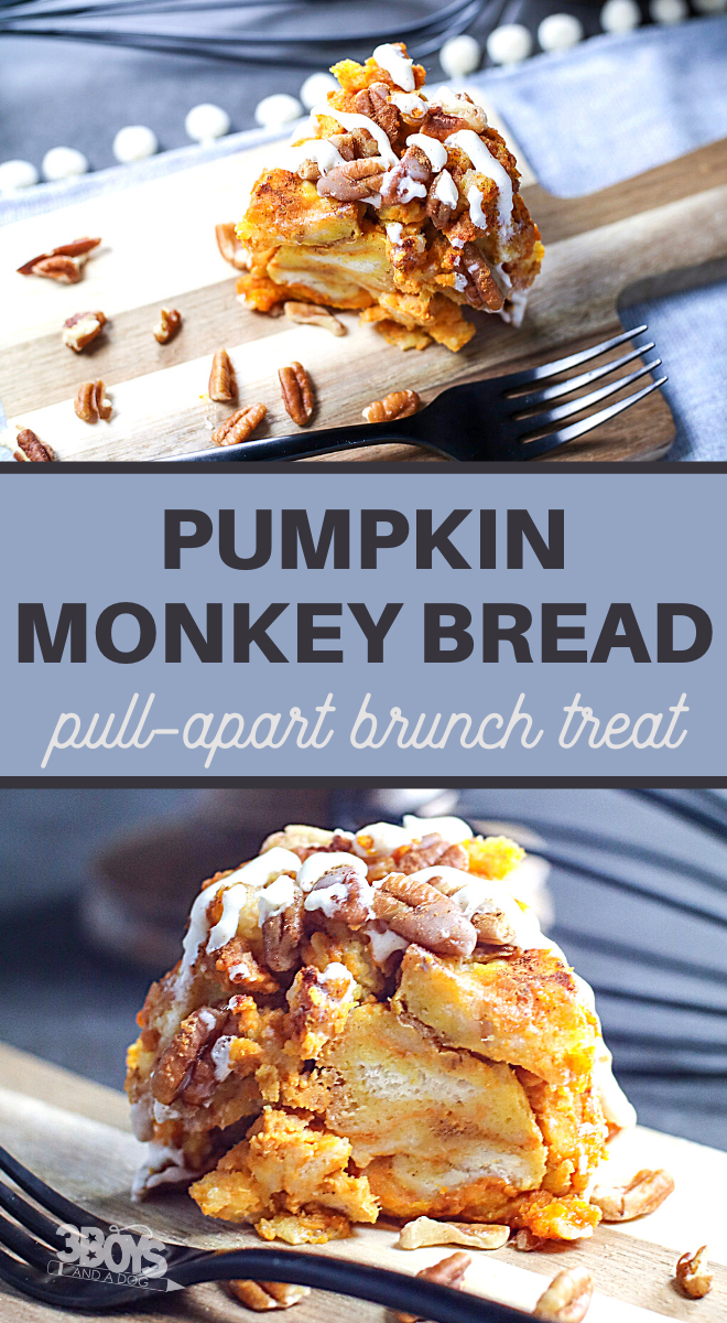 this pull-apart monkey bread is full of the wonderful autumn flavor of pumpkin spice