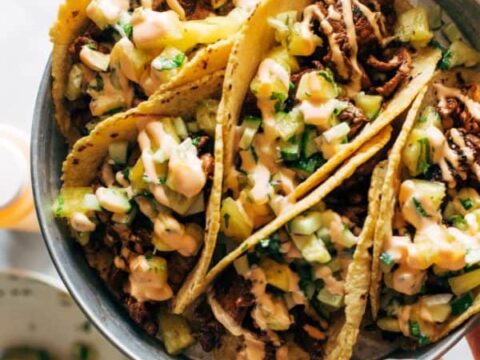 Image for Caramelized Pork Tacos with Pineapple Salsa