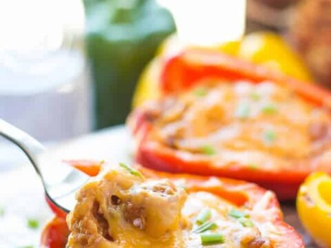 Image for Grilled Pulled Pork Stuffed Peppers - The Recipe Rebel