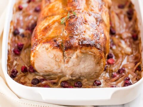 Image for Honey Mustard Glazed Cranberry Pork Loin Roast