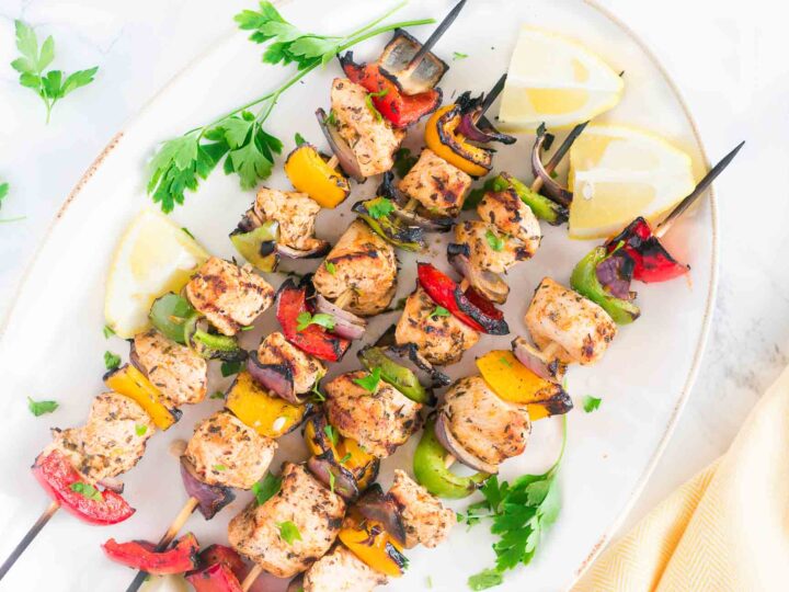 Image for Grilled Mediterranean Chicken Kebabs