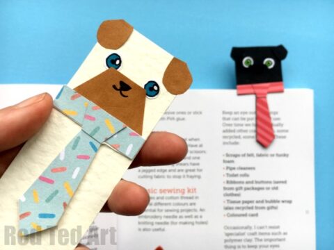Image for Hug a Book Pug Bookmark DIY - Red Ted Art - Make crafting with kids easy & fun