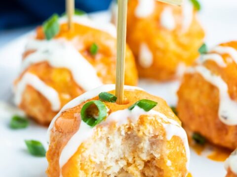 Image for Slow Cooker Buffalo Chicken Meatballs | Low-Carb