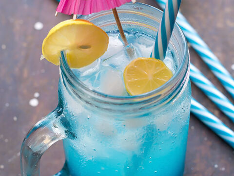 Image for Blue Lagoon Non Alcoholic Curacao Mocktail Recipe