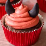 devil food cupcakes with devil horns