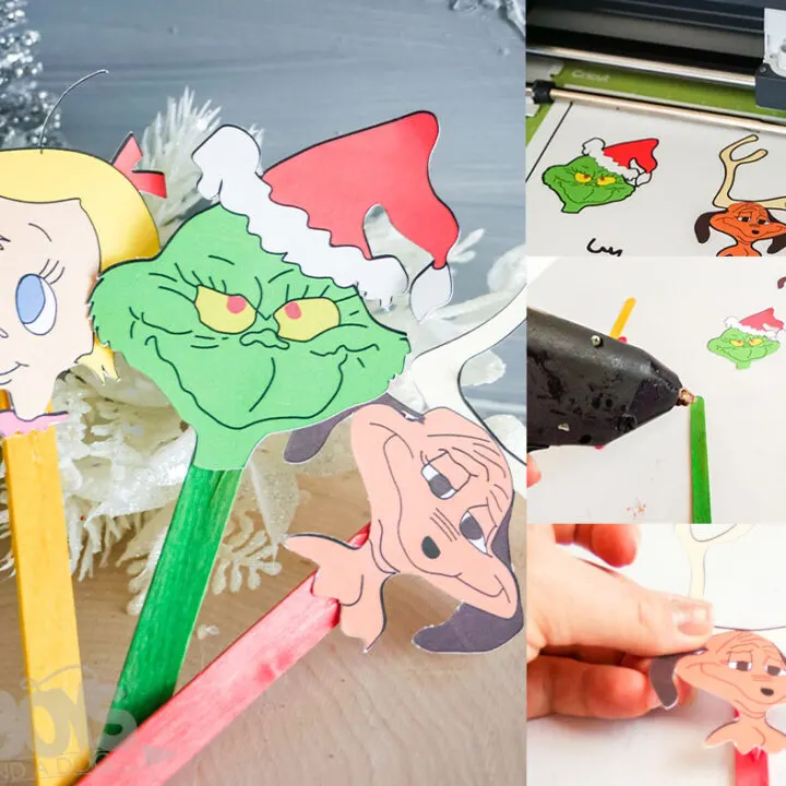 Grinch Popsicle Puppets