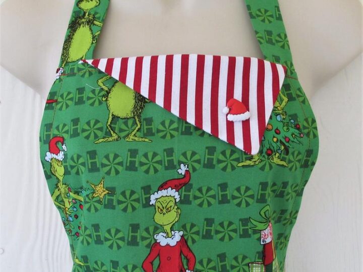 Image for Vintage Look Grinch Apron for Women