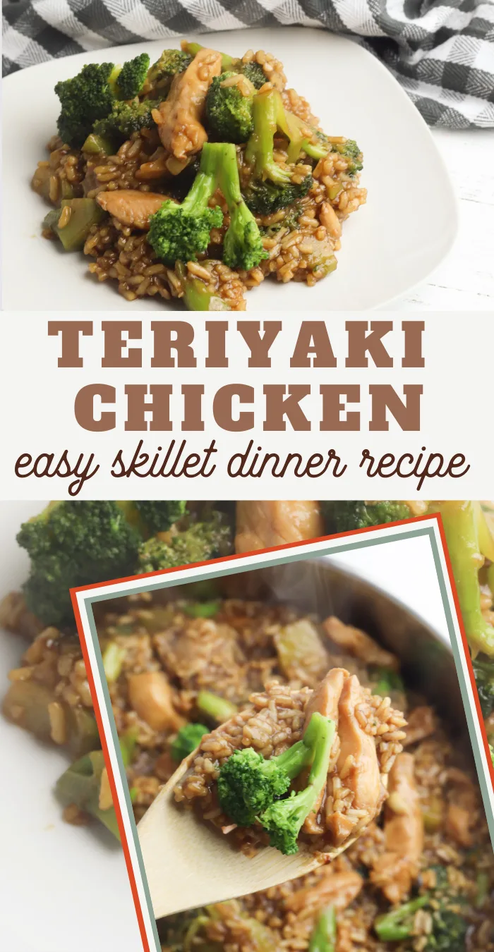 one dish recipe of delicious chicken and healthy broccoli in a yummy teriyaki sauce