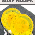 homemade lemon poppy seed soap