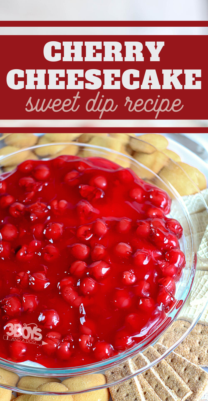 cream cheese and cherries combine for a sweet and slightly tart dip that your guests are sure to love