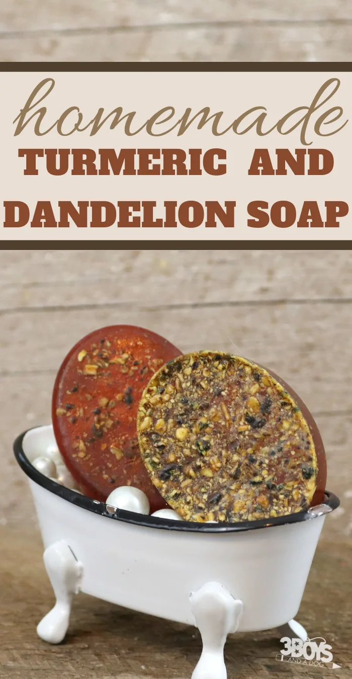 how to make this turmeric and dandelion soap recipe at home