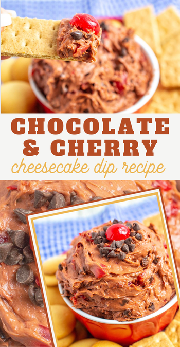 chocolate cherry cheesecake dip recipe