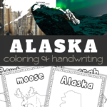 Alaska Coloring and Handwriting Sheets