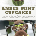 easy mint chocolate cupcakes with a grasshopper cookie on top