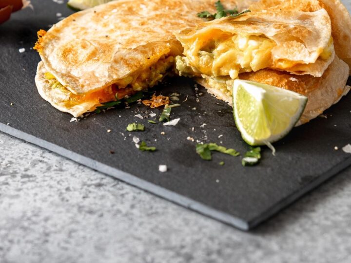Image for Breakfast Quesadillas with Egg + Smashed Avocado