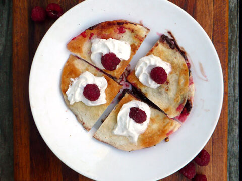 Image for Raspberry Chocolate Dessert Quesadilla #Choctoberfest