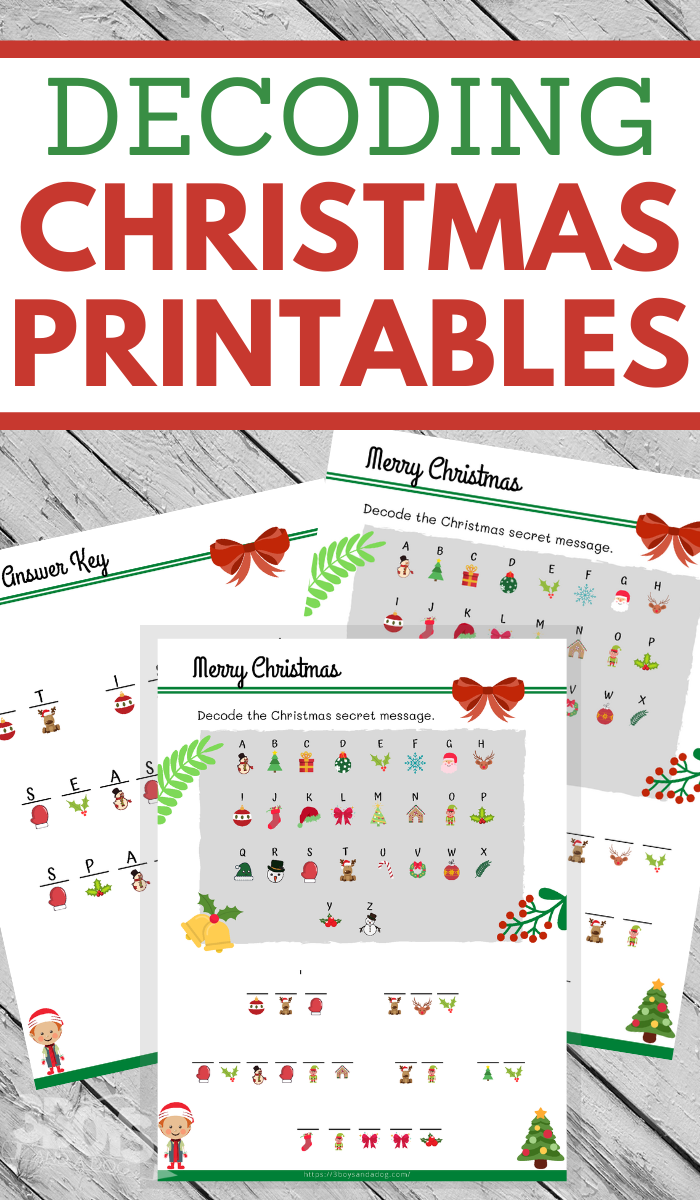 Fun Christmas Decoding Worksheets