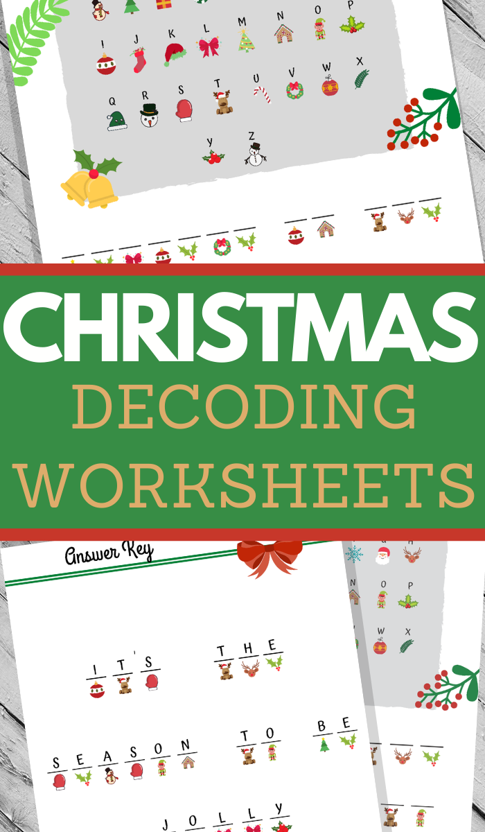 early elementary decoding worksheets for christmas