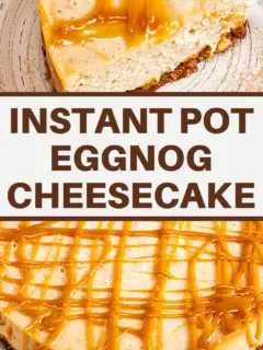 eggnog cheesecake pressure cooker dessert recipe for Christmas