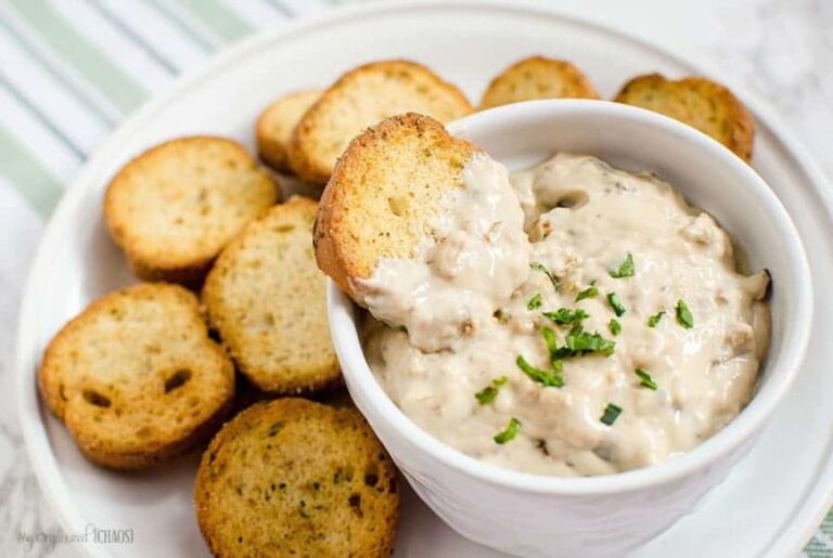 Slow cooker warm mushroom dip