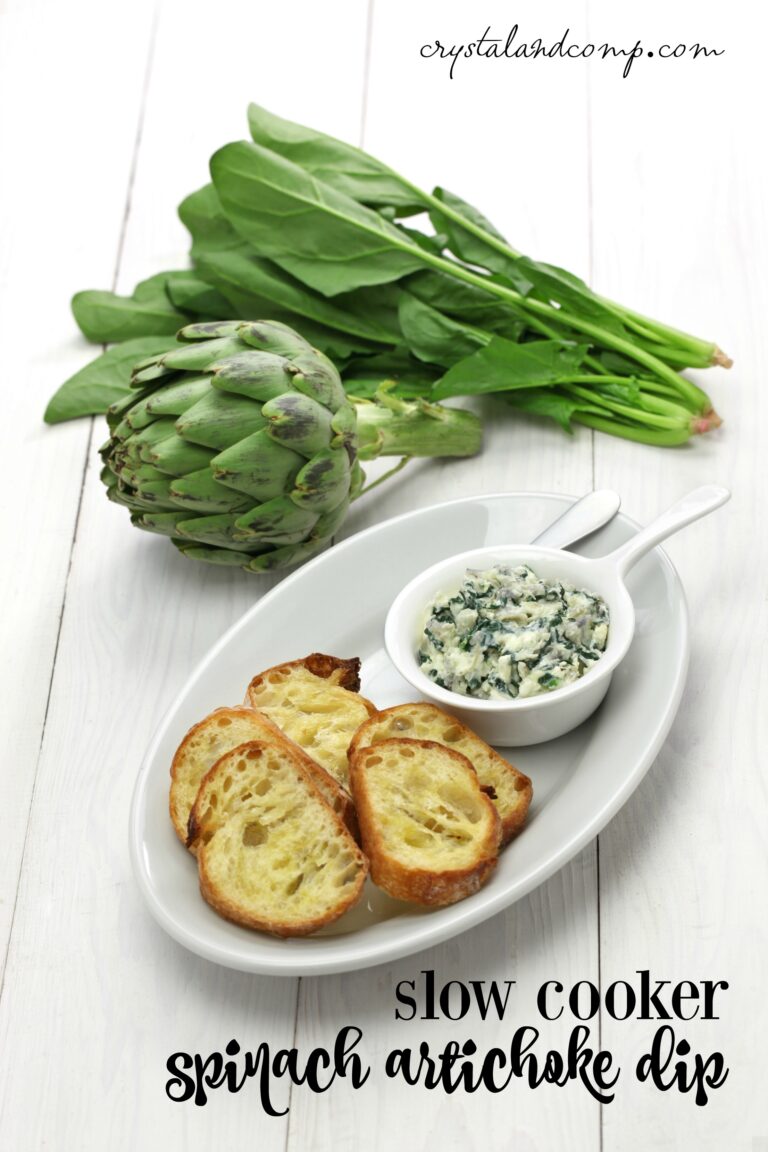 Crockpot spinach artichoke dip