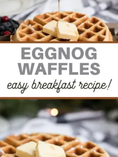 homemade eggnog flavored waffles recipe