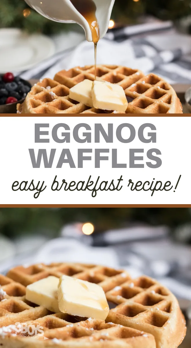 homemade eggnog flavored waffles recipe