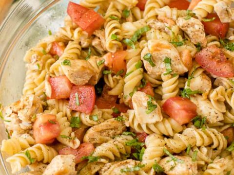 Image for Bruschetta Chicken Pasta Salad