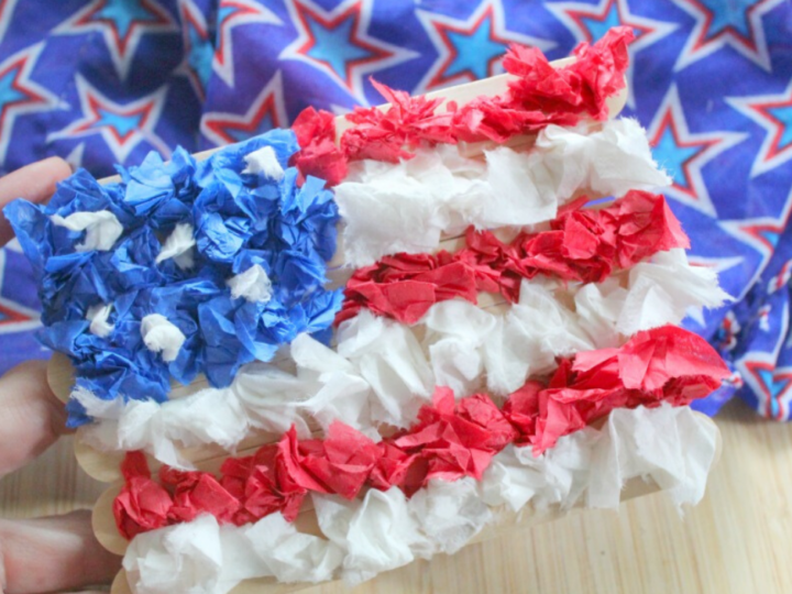 Image for Tissue Paper Craft Stick Flag