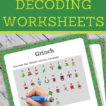 fun decoding worksheets in an adorable Grinch theme