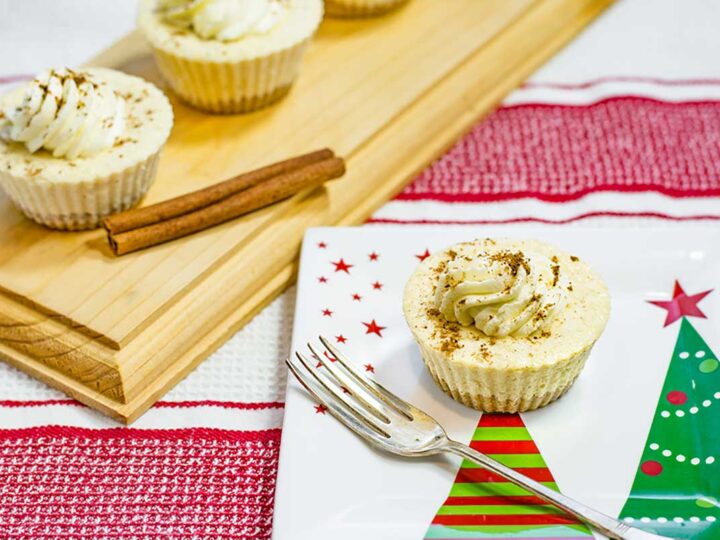 Image for Keto Eggnog Cheesecakes Recipe – Delicious Christmas Dessert