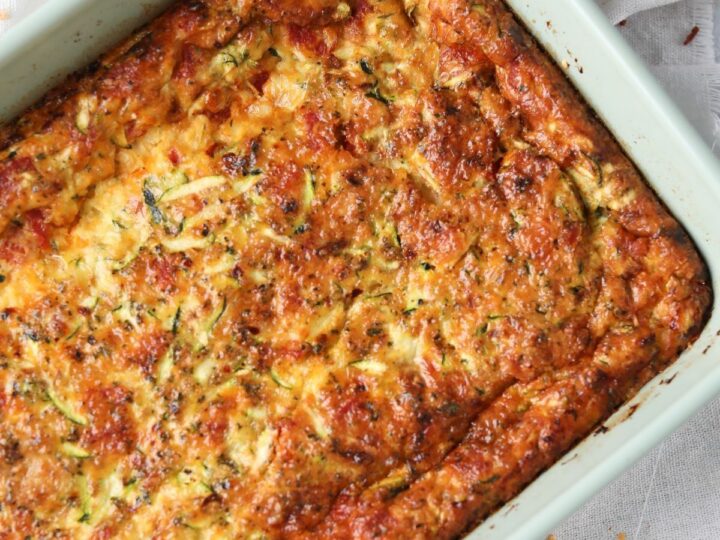 Image for Keto Quiche Recipe with Pepperoni and Zucchini