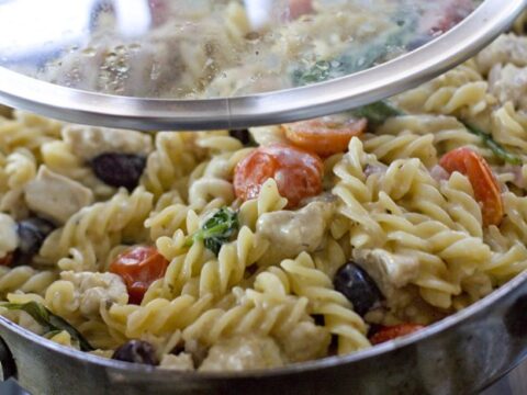 Image for One Pot Greek Pasta Recipe with Lemon & Chicken