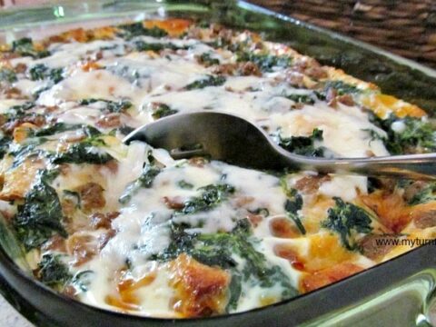 Image for Sausage and Spinach Overnight Breakfast Casserole