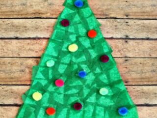 Image for Tissue Paper Christmas Tree Craft for Kids