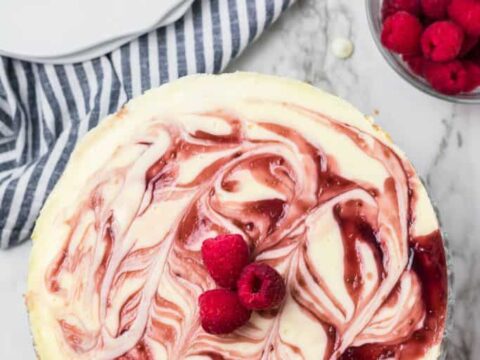 Image for Instant Pot White Chocolate Raspberry Cheesecake