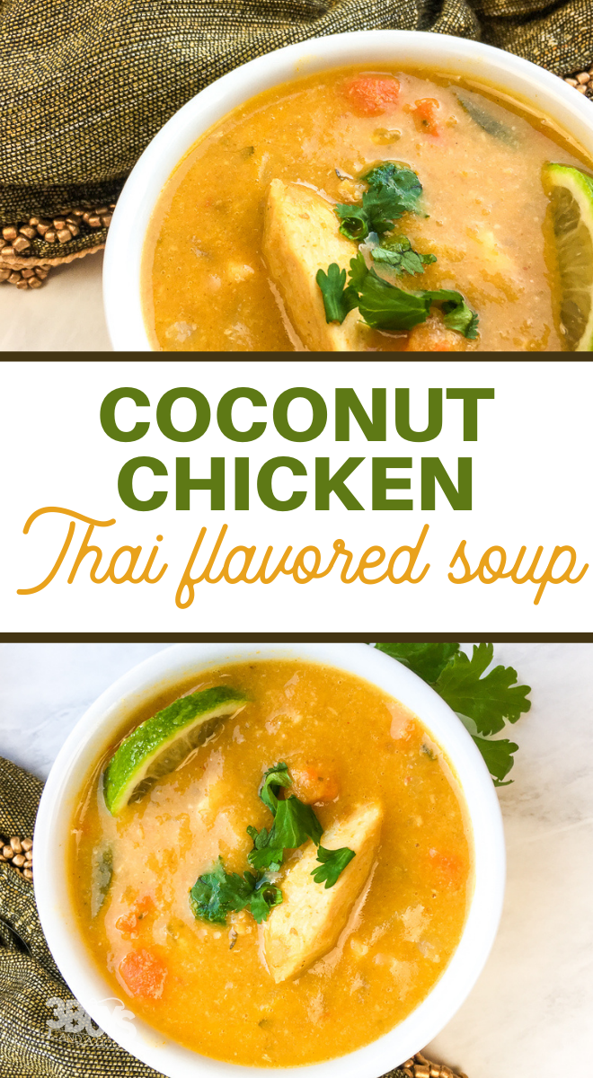 thai style chicken coconut curry soup