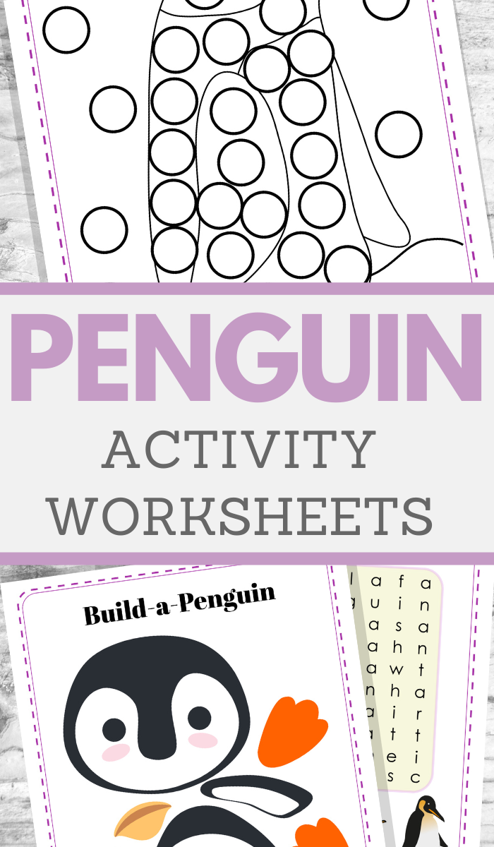 educational penguin activity sheets