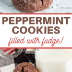 cookies filled with peppermint fudge