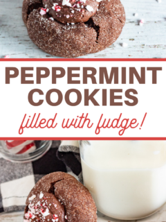 cookies filled with peppermint fudge
