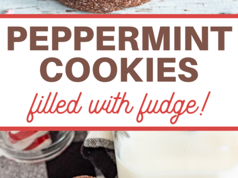 cookies filled with peppermint fudge
