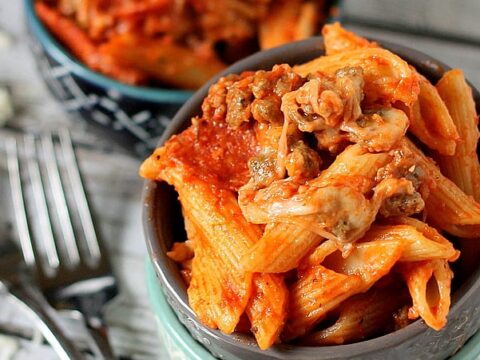 Image for Slow Cooker Pepperoni & Sausage Pizza Pasta