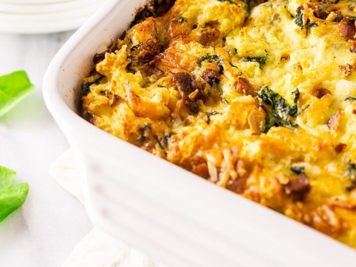 Image for Bacon, Gruyere and Spinach Strata